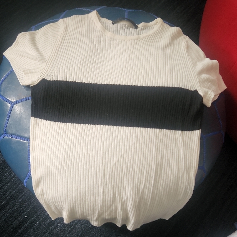 Jenni Kayne Cream Ribbed Knit Top